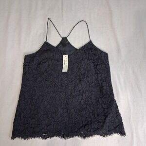 J Crew Midnight  Blue Lace Camisole  Cami Sz 0 NWT  Dainty Sexy Layering Tank